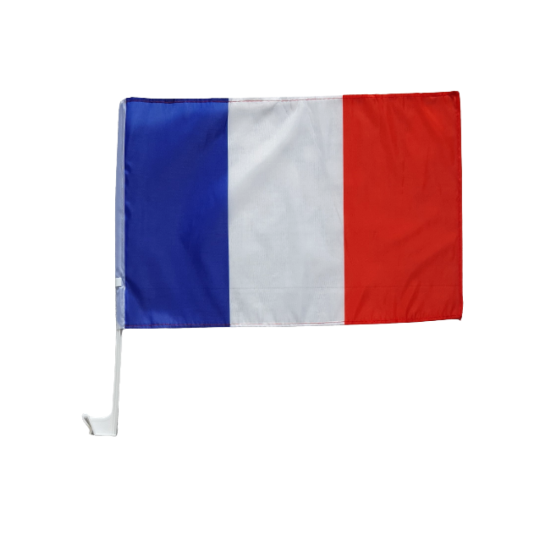 2 drapeaux voiture France