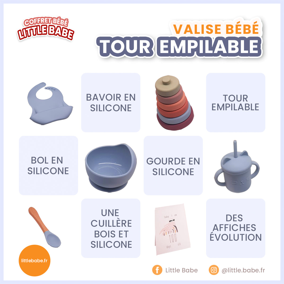 valise bébé tour empilable