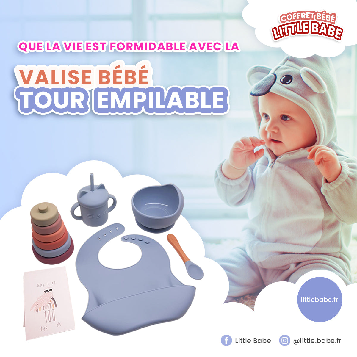 valise bébé tour empilable