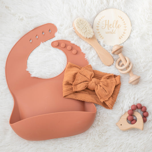 Coffret bébé bandeau marron